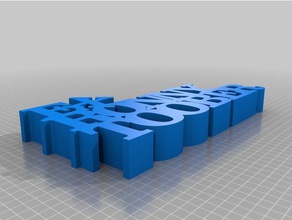 meu personalizados variável word escultura tre esculturas personalizado 3d print model - Mito3D