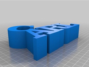 carl word sculpture sculptures customized 3d print model - Mito3D