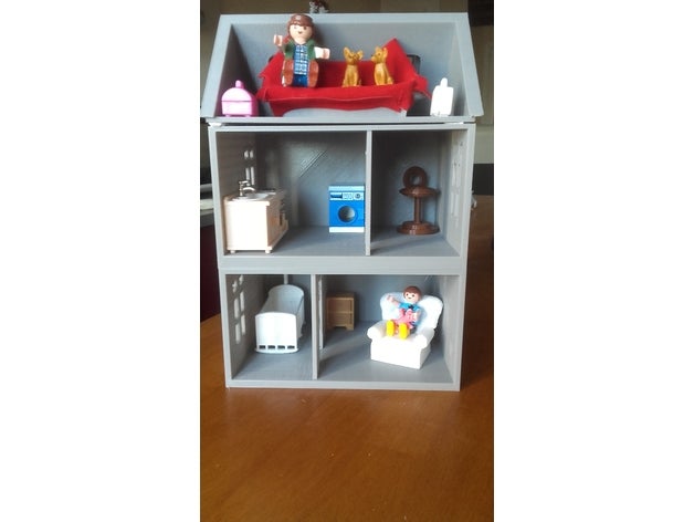 regular doll house remix toys & games construction cottage dollhouse furniture sale kids little miniature model playmobil remixchallenge Playmobil 3D print model - Mito3D