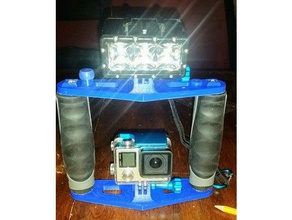 gopro tray diving light attachments camera scuba underwater 3d print model - Mito3D