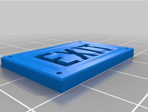 exit sign 3d printing 3d print model - Mito3D