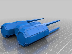 quad pylon omni 2 toy & game accessories piece scifi ship spaceship 3d print model - Mito3D