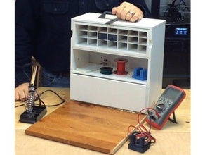 portátil electronics workbench portaherramientas y cajas 3d print model - Mito3D