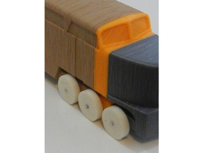 Stampato in 3d ruota + assale parametrico giocattoli meccanici rhino giocattolo auto treno 3d print model - Mito3D