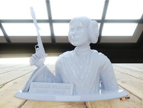 carrie fisher memorial busto - 1956-2016 esculturas do léia princesa esculpir star wars guerras 3d print model - Mito3D