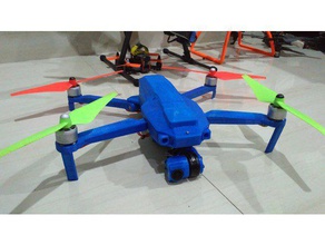 katlanabilir drone çerçeve daha geniş vücut yüksek bir yere klirens alt erişim plaka remix r c araçlar diy diydrone diydrones dji In mavic quadcopter quadrocopter 3d print model - Mito3D
