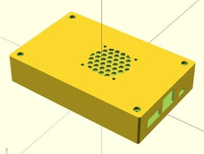 pine64 caso grelha da ventoinha scad eletrônica 3d print model - Mito3D