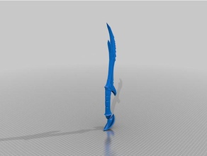 daedric adaga + pedestal wip A impressão 3d punhal skyrim em skyrim, o arma 3d print model - Mito3D