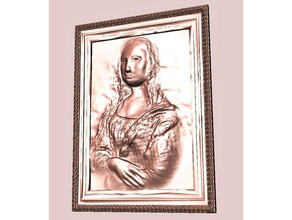 monalisa relief 2d art picture frame 3d print model - Mito3D