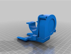 robo 3d r1 blower fan mount e3d v6 printer parts radial robo3d duct robo3dprinter upgrade 3d print model - Mito3D
