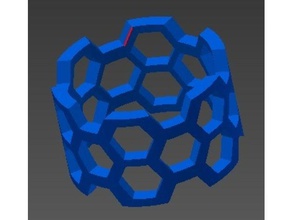 honeycomb ring size 52 rings 3d print model - Mito3D