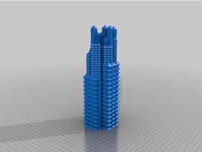 skyscraper 3 decor customized 3d print model - Mito3D
