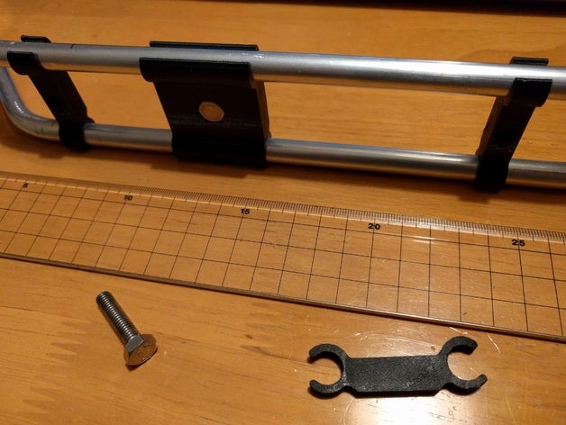 çift 10mm boru kelepçe m6 delik parçalar tüp clip-tüp 3D print model - Mito3D