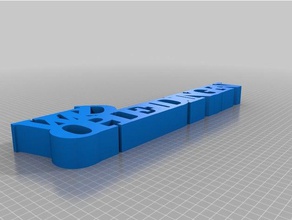 my customized variable word sculpture wtd sculptures 3d print model - Mito3D