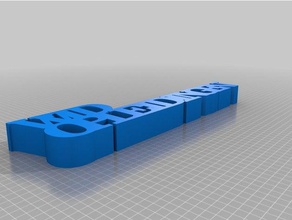 my customized variable word sculpture wtd sculptures 3d print model - Mito3D