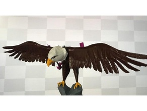 make fly sculptures eagle flying remix remixchallenge wing wings 3d print model - Mito3D