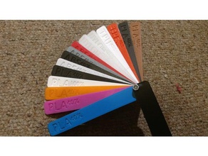3d printing sample swatches 3dprintable abs color swatch display nylon pla samples holder tpe tpu 3d print model - Mito3D