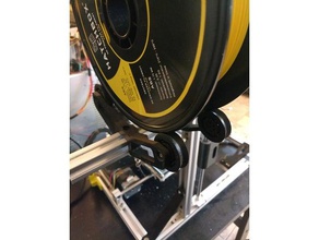 filament reel holder uses airsoft bb's bearings 3d printer accessories 3d print model - Mito3D