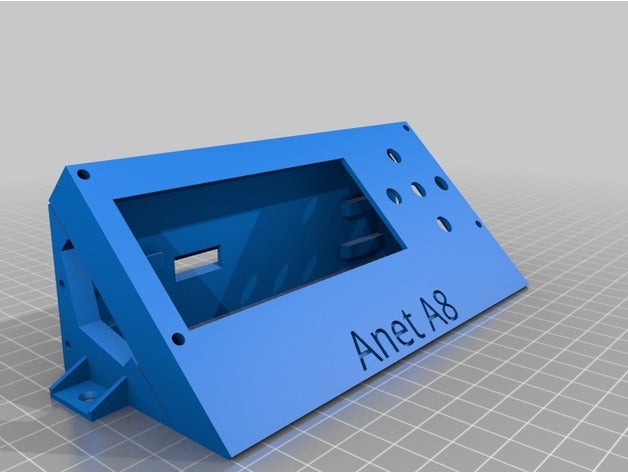 anet a8 - external lcd enclosure v32 3d printer parts upgrade electronics enclosed bezel case display holder mount panel screen 3D print model - Mito3D