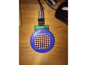 led matrix round eye holders electronics 8x8 3d print model - Mito3D
