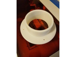 4 inch duct exhaust flange 3d print model - Mito3D