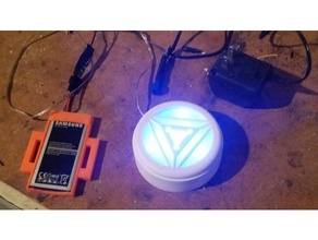 mk iv arc reactor light up using samsung galaxy 5 battery 3d printing holder iron man led toy 3d print model - Mito3D