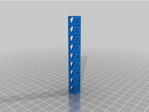 185 225 step 5 temp calibration tower 3d printing tests customized 3d print model - Mito3D