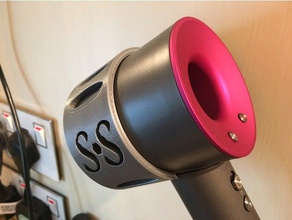 dyson supersonic holder bathroom beauty vacuum fan hair dryer holster super sonic 3d print model - Mito3D