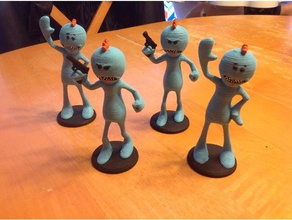 mr meeseeks - nouveaux et anciens rick morty jouets & jeux dessin animé figure miniature m ricka nd 3d print model - Mito3D