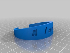 m lnie braille pulseira pulseiras personalizado 3d print model - Mito3D