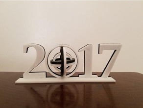 2017 kolay giro dekor yılı gyro yeni yıl 3d print model - Mito3D