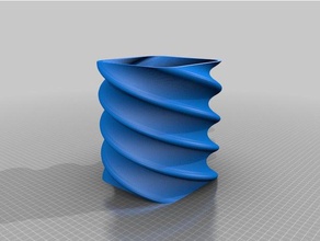 opencad twisted-Container Container 3dmodel Kunst openscad 3d print model - Mito3D