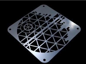 120mm stella della morte underconstruction griglia di ventilazione l'elettronica 3d print model - Mito3D