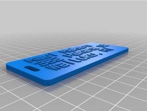 maui makers luggage tag raised organization customized 3d print model - Mito3D