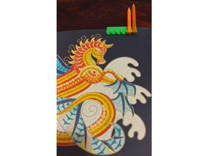 colorir clipe ferramentas de arte cor desenhar desenho lápis pastel 3d print model - Mito3D