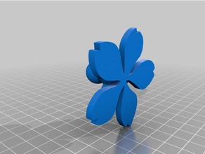 flower 2 stamp art tools blossom spring 3d print model - Mito3D