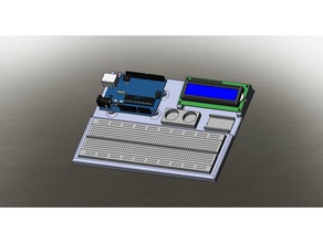arduino estación de pruebas la electrónica accesorio monte uno breadboard tablero titular 3d print model - Mito3D