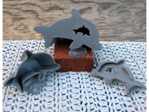 dolphin squalo scatole i contenitori openscad 3d print model - Mito3D
