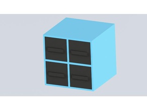 mini organizational shelves drawers organization storage 3d print model - Mito3D