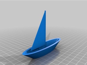 pequeño barco de vela openscad modelos modelo velero juguete 3d print model - Mito3D