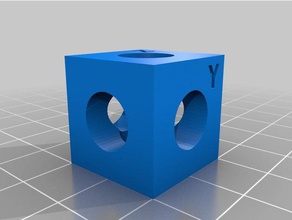 xyz 20mm di calibrazione cubo fori Stampa 3d prove la 3d print model - Mito3D