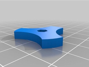 my customized parametric hex nut knob m4 61mm dia 3d printer accessories 3d print model - Mito3D