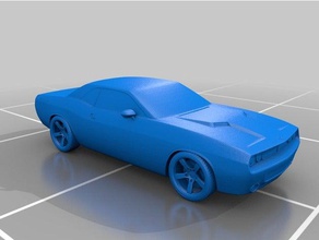 dodge challenger veículos americana de carro muscle car 3d print model - Mito3D