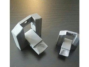 flip-down-Schiebe-Tür zu stoppen Dekor 3d print model - Mito3D