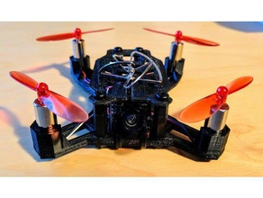 crapaud 110 remix - aio fpv brossé, 85 mm de moteurs r c véhicules brossé quad diydrones drone hubsan quadricoptère 3d print model - Mito3D