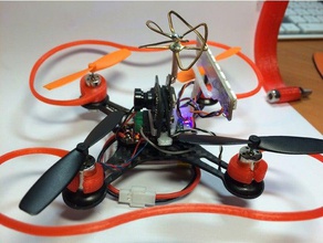 qx90 şerit eğik kamera desteği sağladı r c araçlar eachine led quadcopter 3d print model - Mito3D