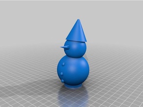 simple snowman 3d printing christmas toy dznemard happy new year toys 3d print model - Mito3D