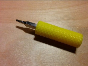 simple knurled handle small screwdriver bits hand tools 3d print model - Mito3D