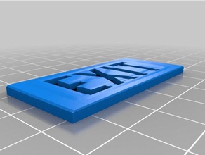 back lightable exit sign 3d printing 3d print model - Mito3D