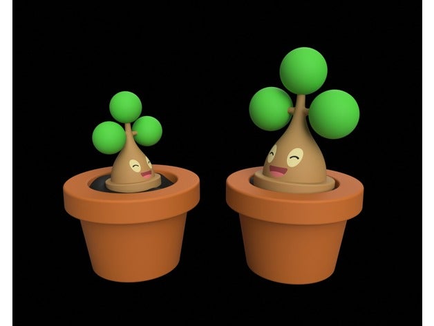 bonsly çiçek saksısı oyuncaklar ve oyunlar pokemon figürü figürleri oyuncak 3D print model - Mito3D